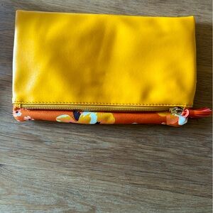 New Rachel Pally Floral Zip Clutch - Reversible - NWT